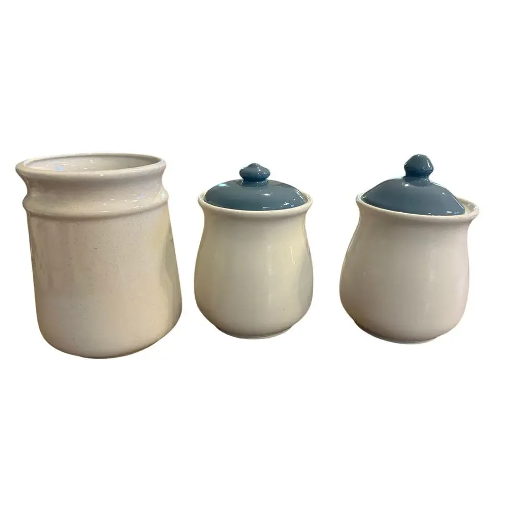 VTG Ceramic Geese Canister Cottagecore Country Farm Flour Salt‎ German Utensil